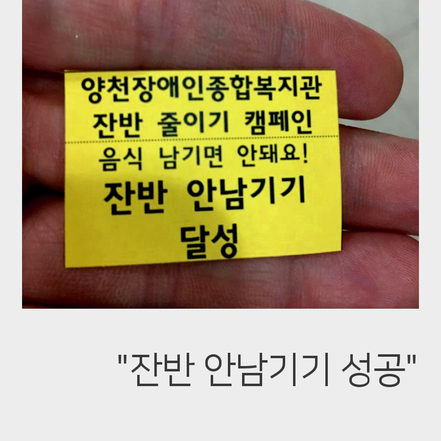 2016년 잔반제로 캠페인 