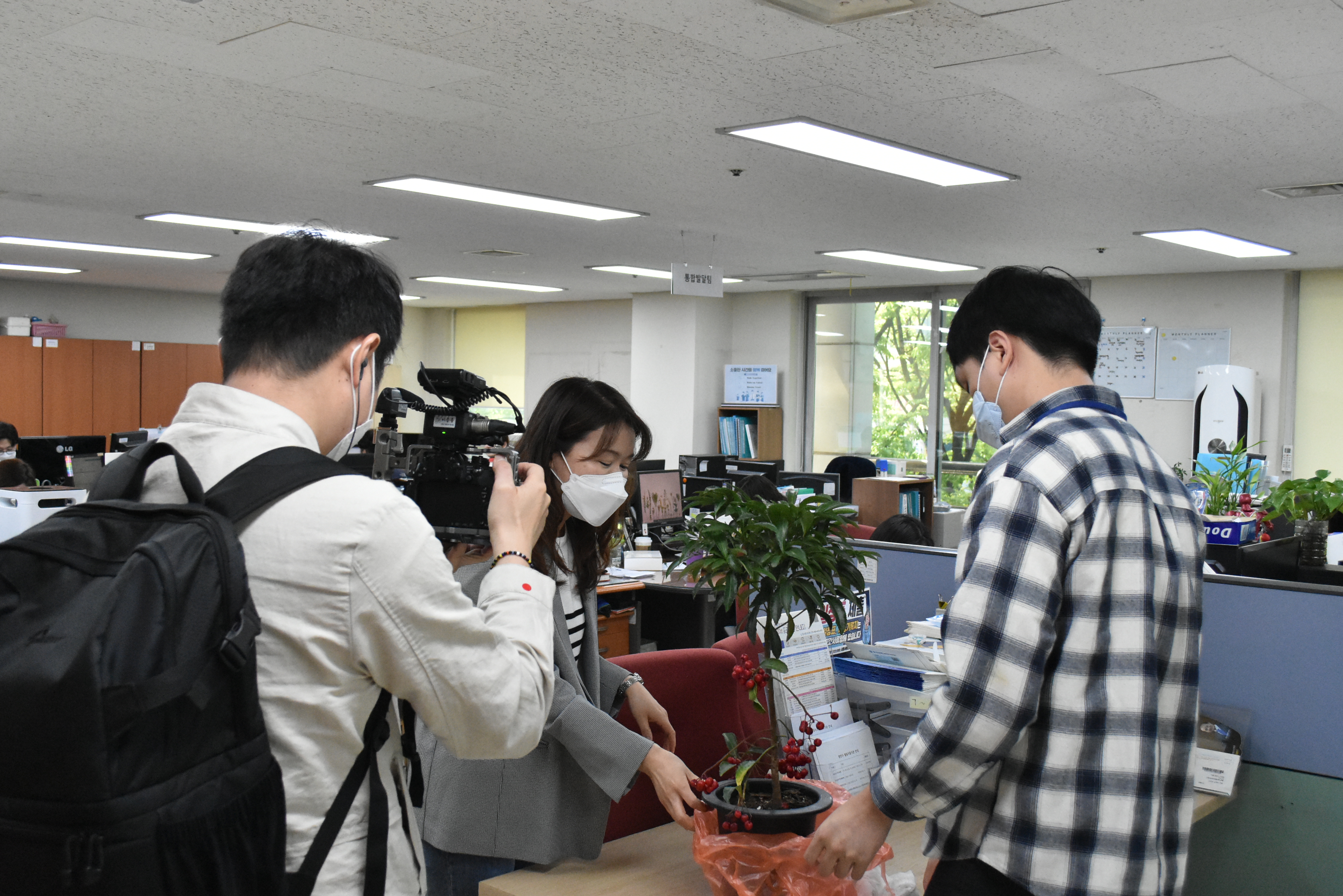 MBN 생생정보마당 취재(독거어르신 반려식물 전달행사 관련)