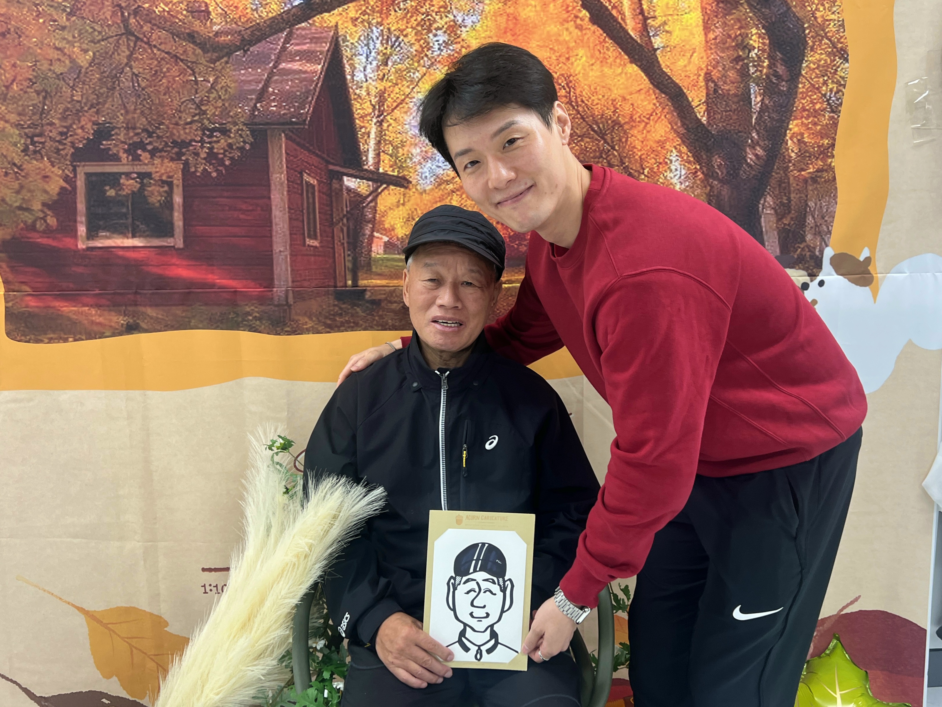 할 이야기가 많은 그림 한 장, 도토리 캐리커쳐