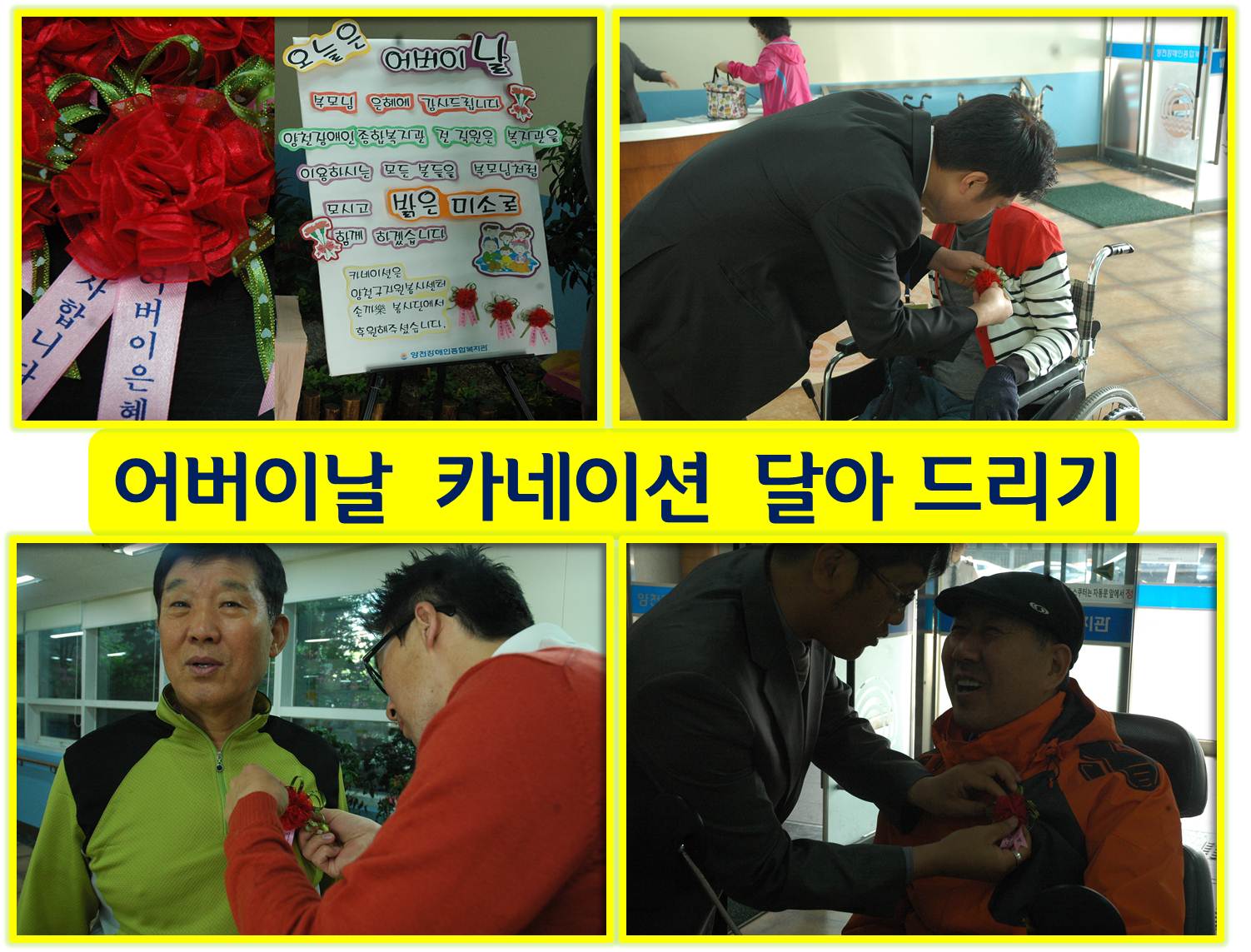 어버이날 카네이션 달아드리기