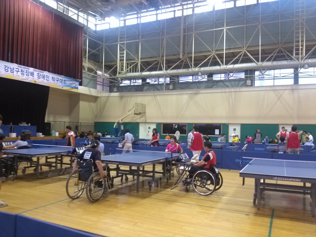 제1회 강남구청장배 장애인 탁구대회 출전