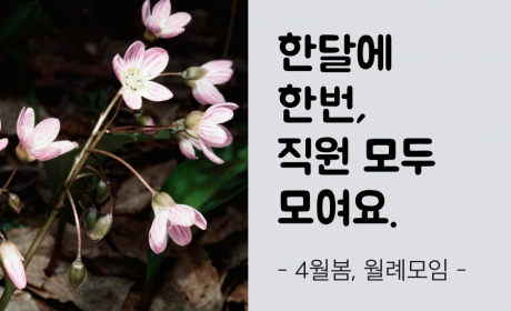 한달에 한번, 직원 모두 모여요, -4월봄 월례모임-