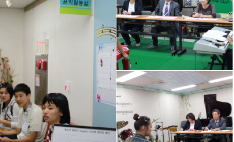 오디션 참가자 대기사진과 오디션 장면