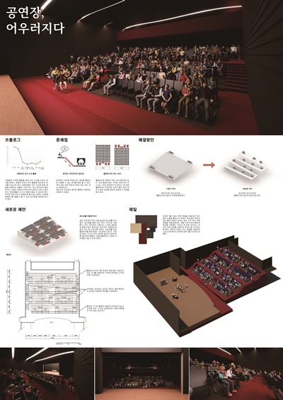 ▲ 건축 분야 대상인 안혜민 팀의 ‘공연장, 어우러지다’.ⓒ한국장애인개발원