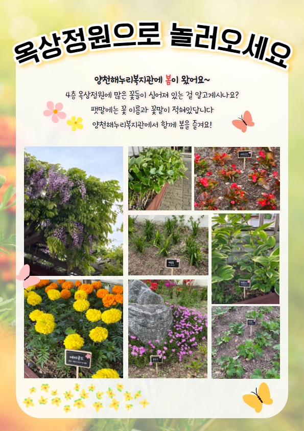 옥상정원으로 놀러오세요! 