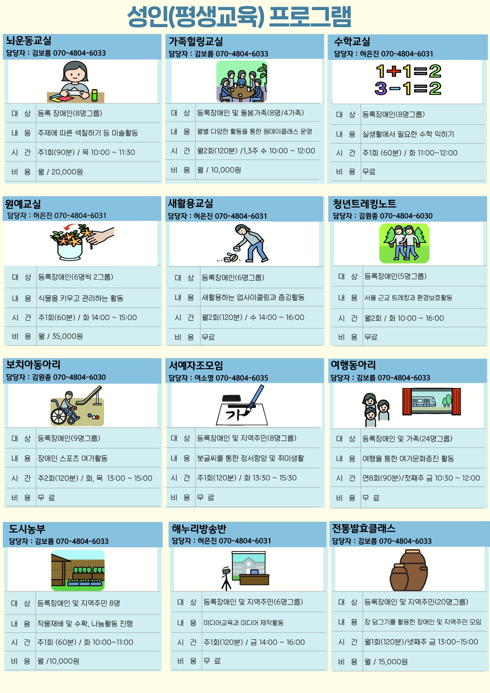 2024년 모집성프로그램 이용자 모집 안내